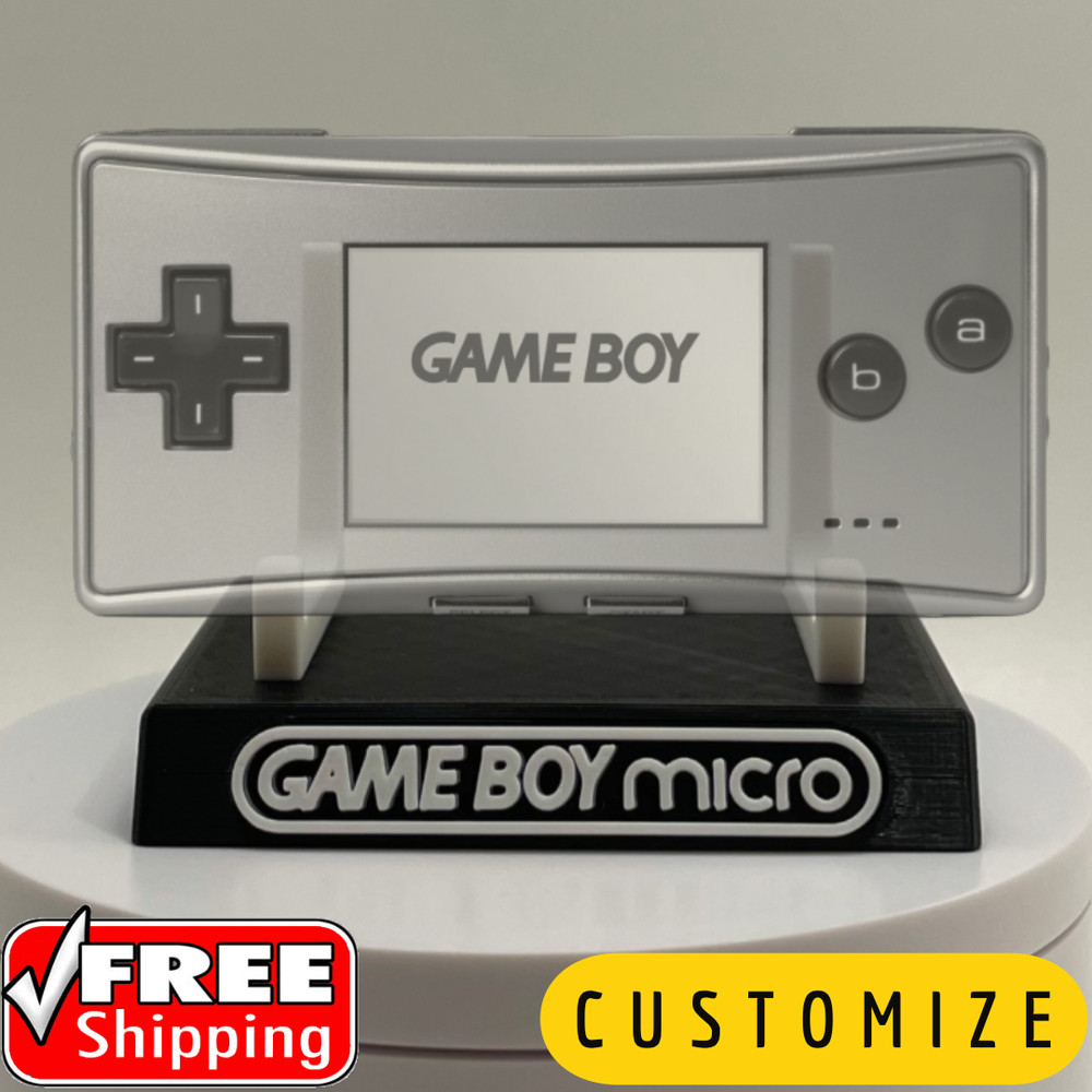 Game Boy Micro Display/Stand/Holder - DISPLAY ONLY (Customize Colors)