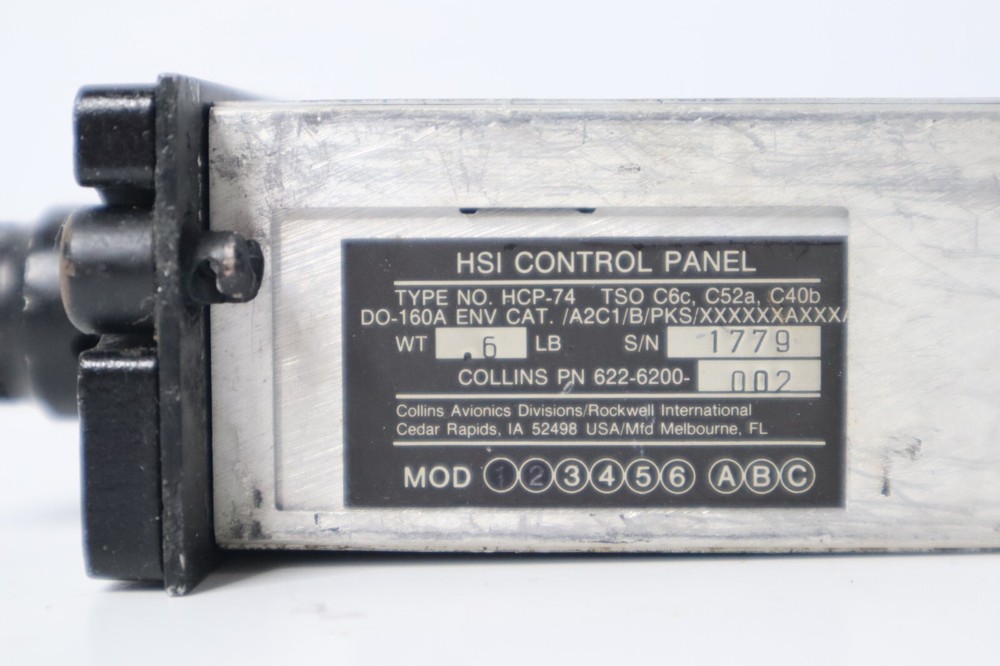 Collins HCP-74 HSI Control Panel 622-6200-002