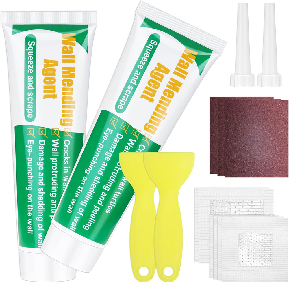 Drywall Repair Kit - Large Hole Patch, Wall Mending Agent 2 Pack Spackle