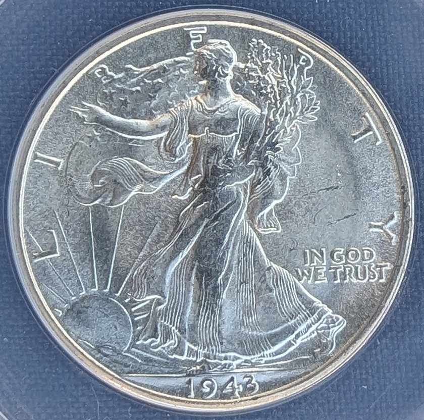 1943-S 50C Walking Liberty Half Dollar - MS64