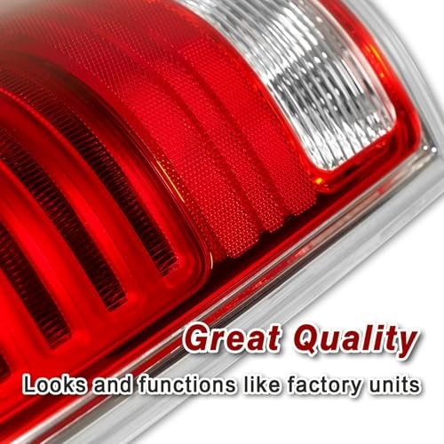 LED Tail Lights Compatible with 2013-2018 Dodge Chrome Red Right Passenger Side