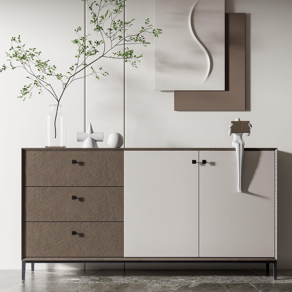 5 Pack Black Cabinet Knobs Drawer Knobs - Solid Square Dresser Knobs MO6785BK...