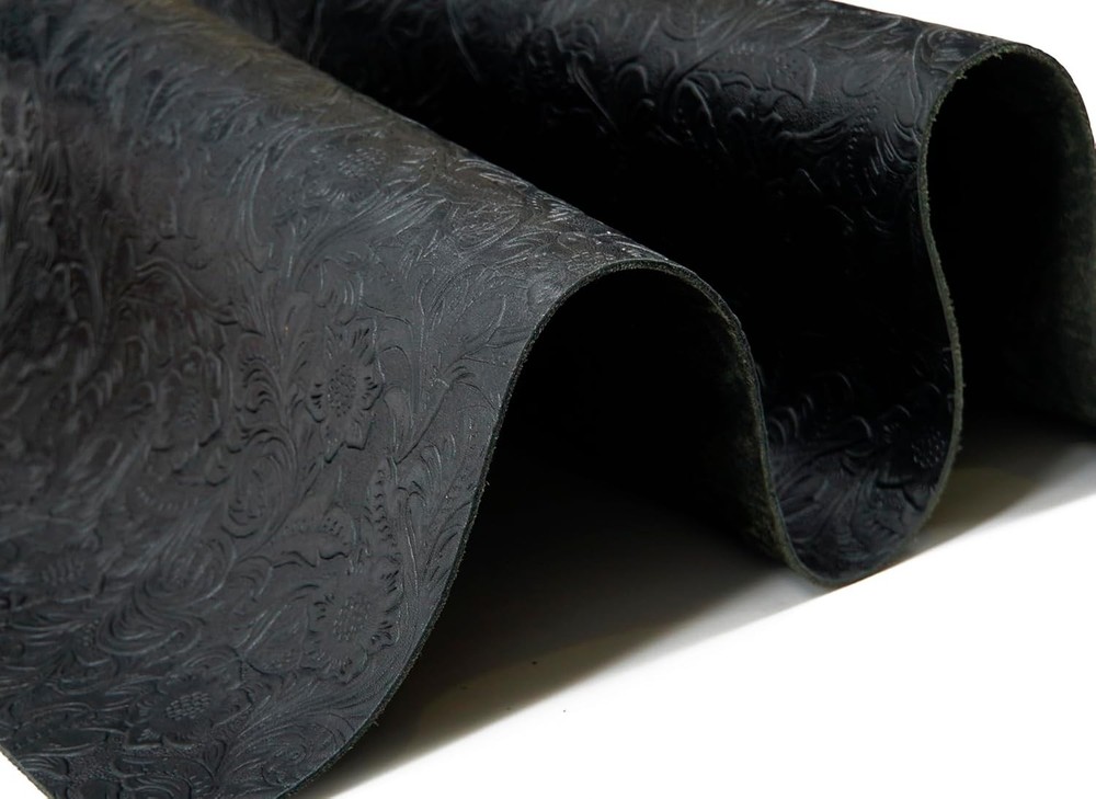 Bump Texture Tooling Leather Sheets Plain Geometric 6x12, Pattern | Black