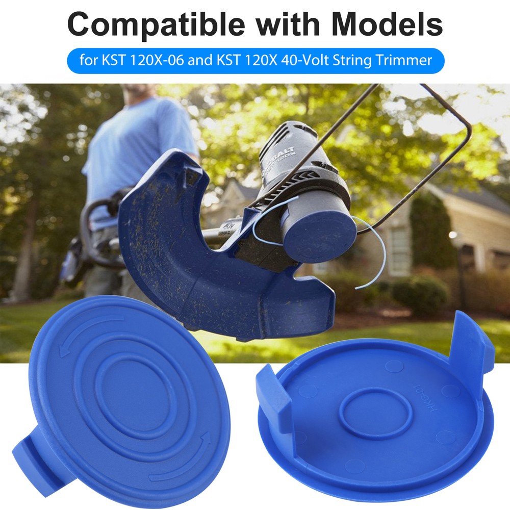 3 Pack Replacement Trimmer Spool Caps For Kobalt 40-Volt Trimmer New