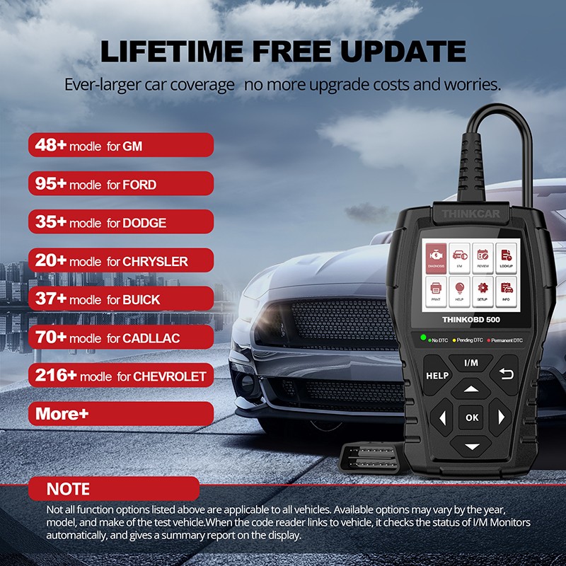 ThinkOBD 500 Car OBD2 Diagnostic Service Tools Auto Scanners Code Readers USA