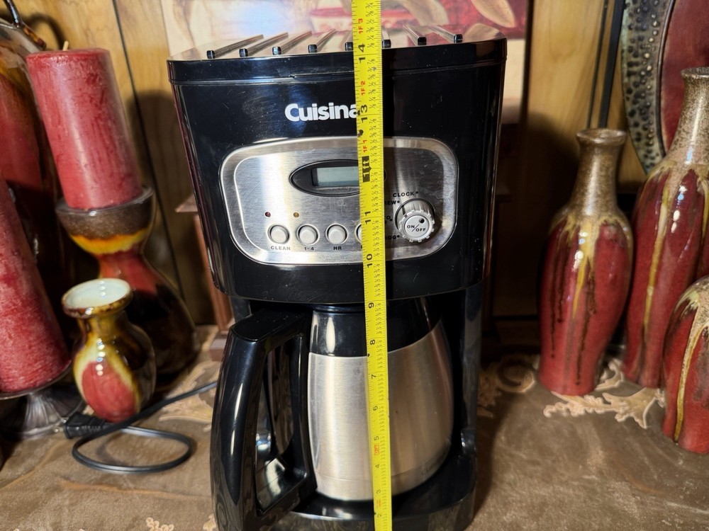 Cuisinart 12-Cup Programmable Thermal Coffee Maker Stainless Carafe Black Tested