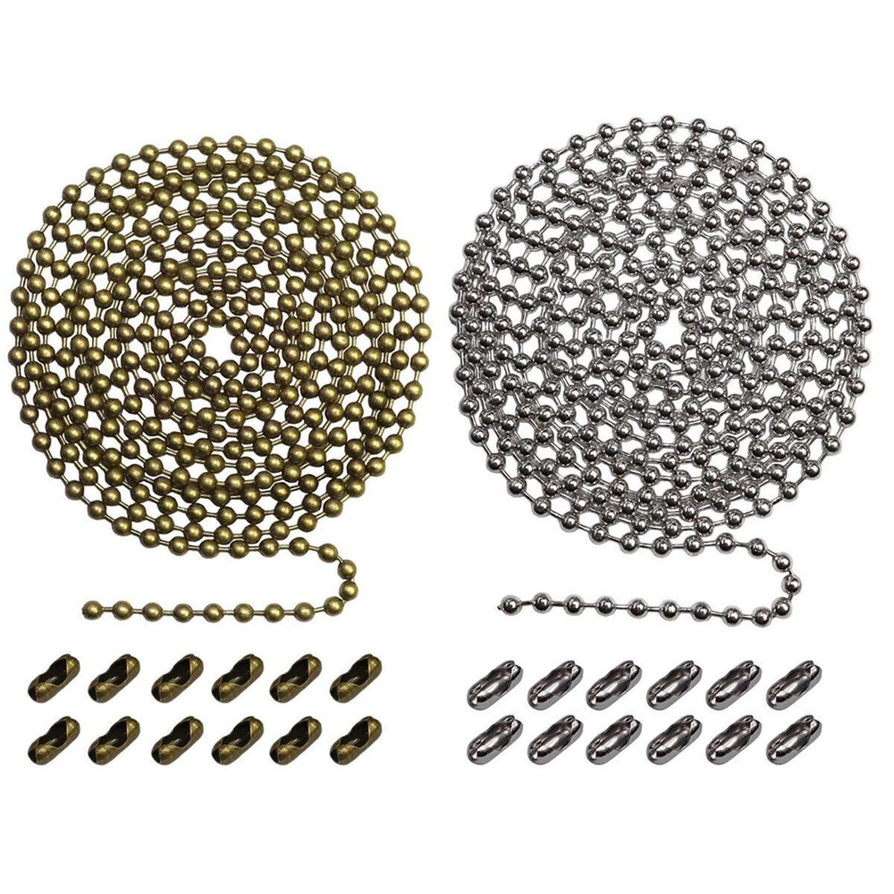 10FT Ceiling Fan Pull Chain Beaded Extension Set Home Light Decor w/ Connectors