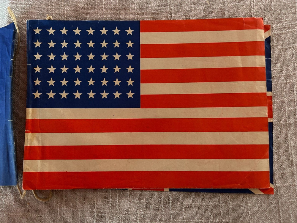 Pre WW2 Era Japanese Naval Games Paper String Flags