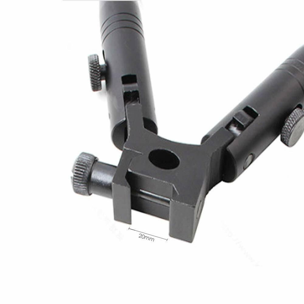 6 Inches Tactical Rifle Bipod Adjustable Spring Return 20mm Rail Adapter Mount