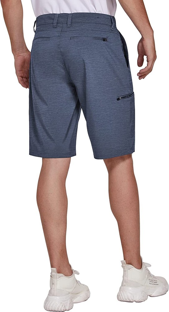 Men's Golf Shorts Stretch Chino Lightweight Quick Dry Flat Front Work Half Pants