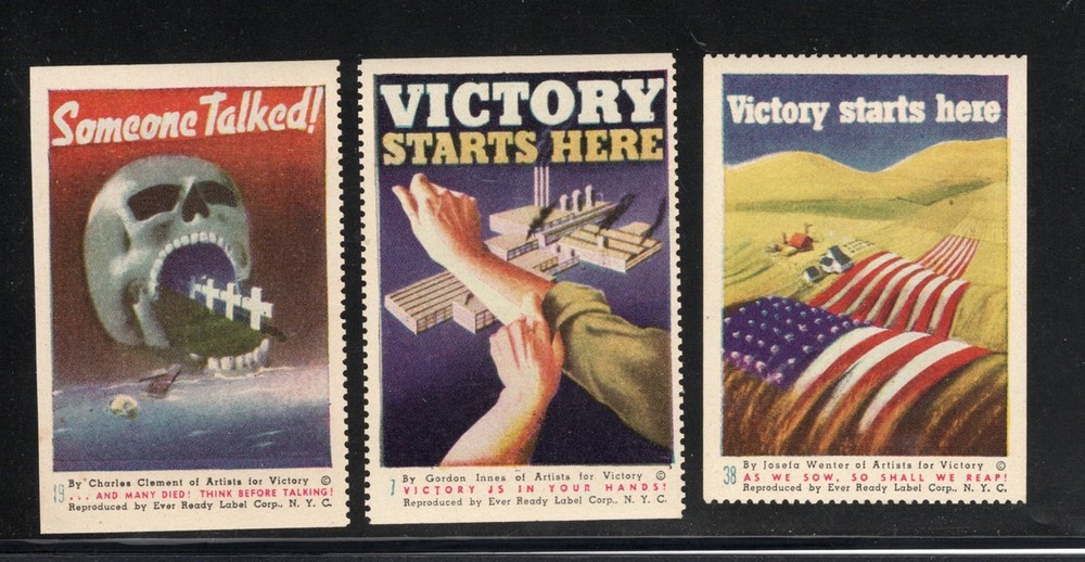 ORIGINAL WW II HOMEFRONT POSTER STAMPS