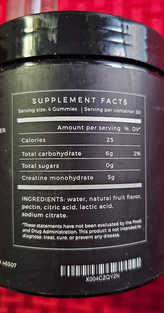 CREATINE MONOHYDRATE GUMMIES, 120 PIECES, EXP 10/26