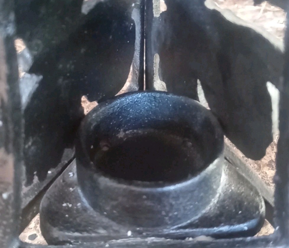 Cast Iron Triangular Votive Tealight Candle Holder / Lantern Pinecone Design