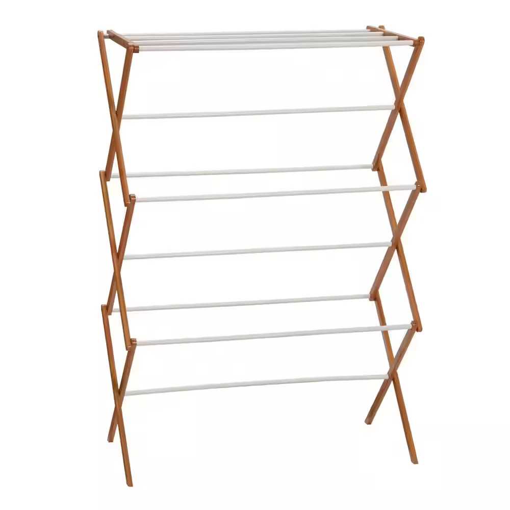 28.3 In. X 41.3 In. Bamboo Garment Rack