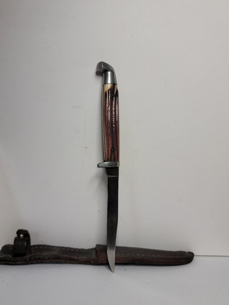 Fixed Blade Knife Imitation Winterbottom Bone with Sheath