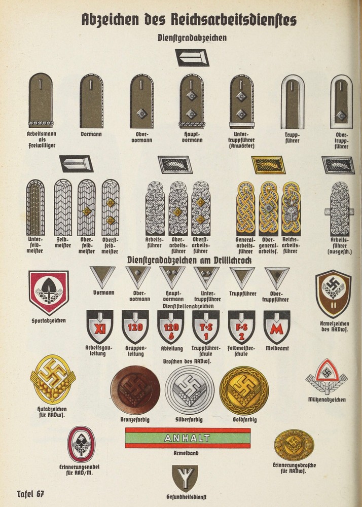 RAD Unter-Truppenfuhrer Shoulder Board