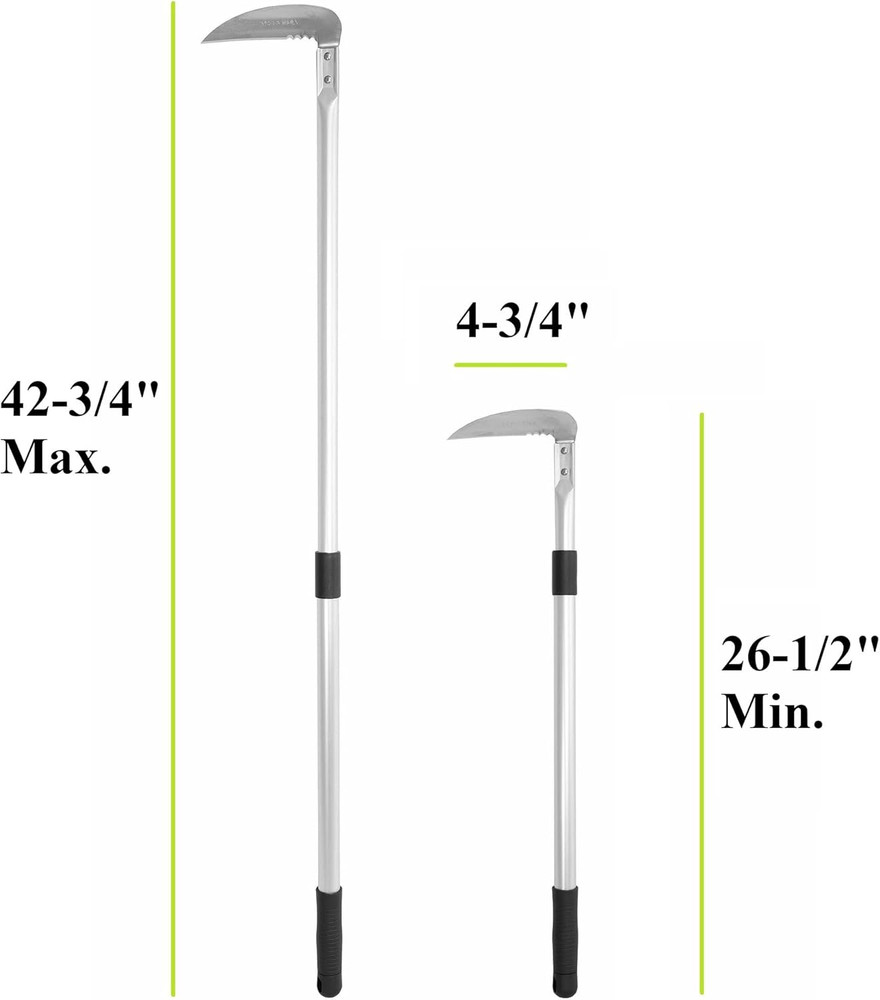 Japanese Garden Weeding Tools Set - Sickle, Root Puller & Rake Combo