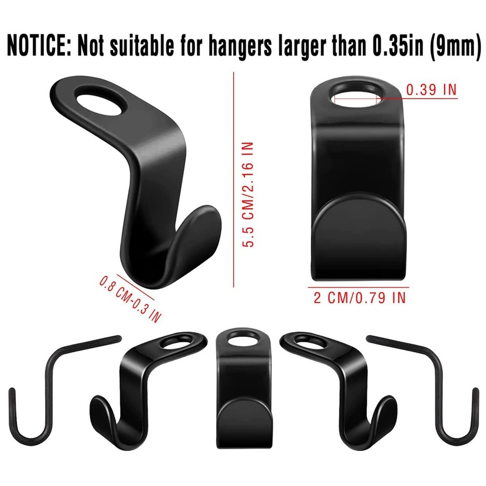 Plastic Cascading Hanger Hooks Extender Clips Connection, Space Saving Wardro...