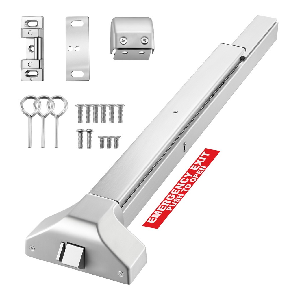 VEVOR Push Bar Panic Exit Device Panic Bar for Exit Doors 31" Dual Locking Bolt
