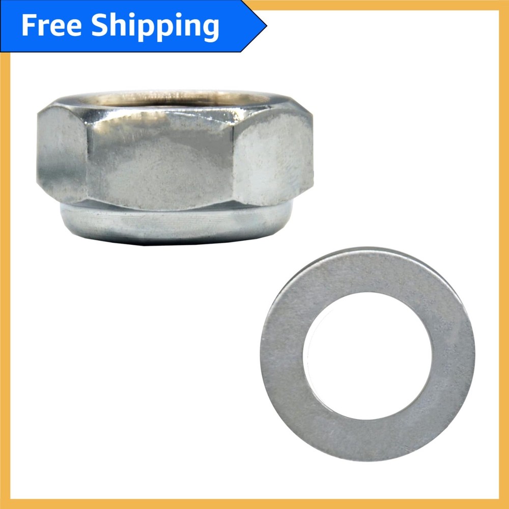 High Strength Motorcycle Steering Stem Nut & Washer for Enhanced Riding Safety