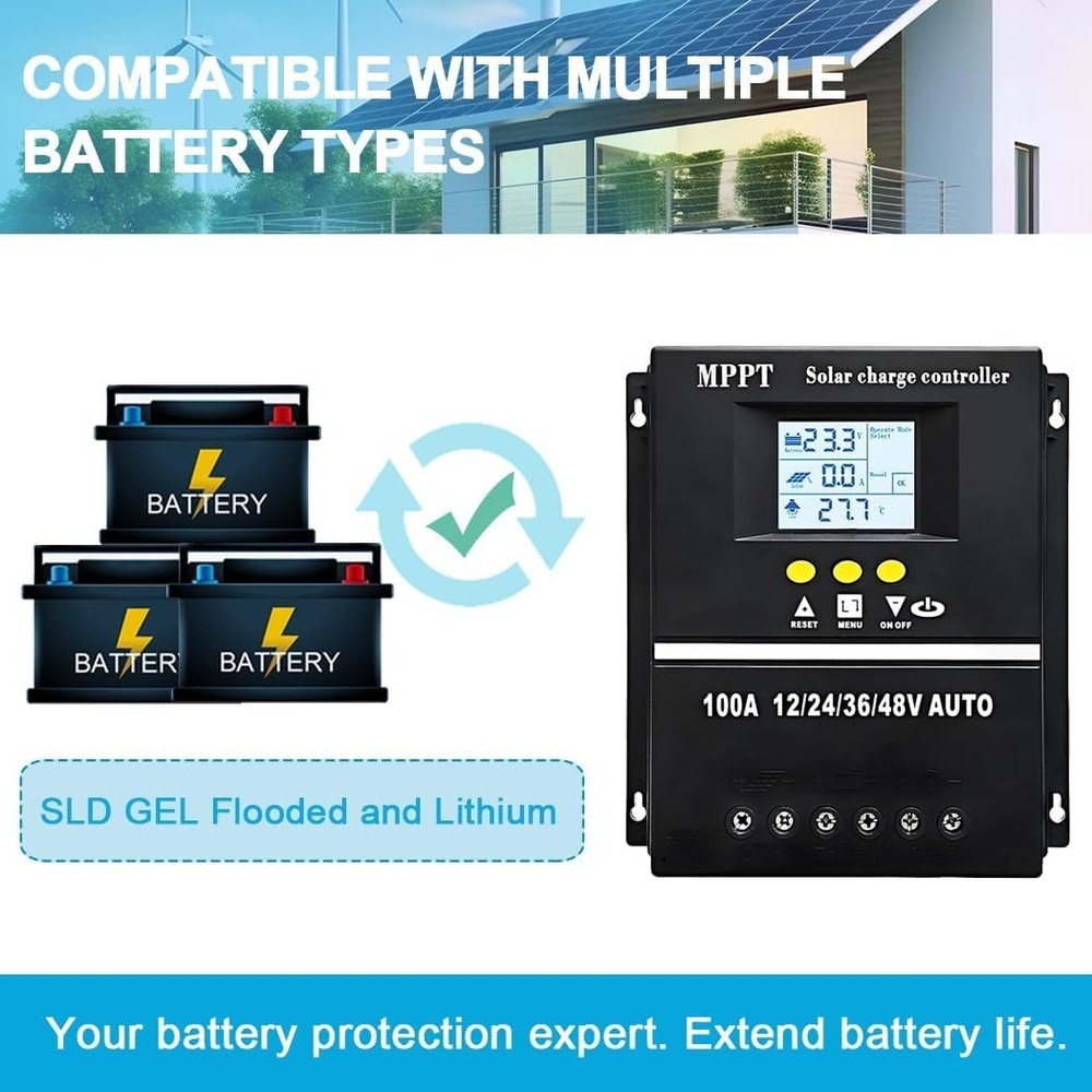 Advanced 100A MPPT Solar Charge Regulator for Efficient Energy Management