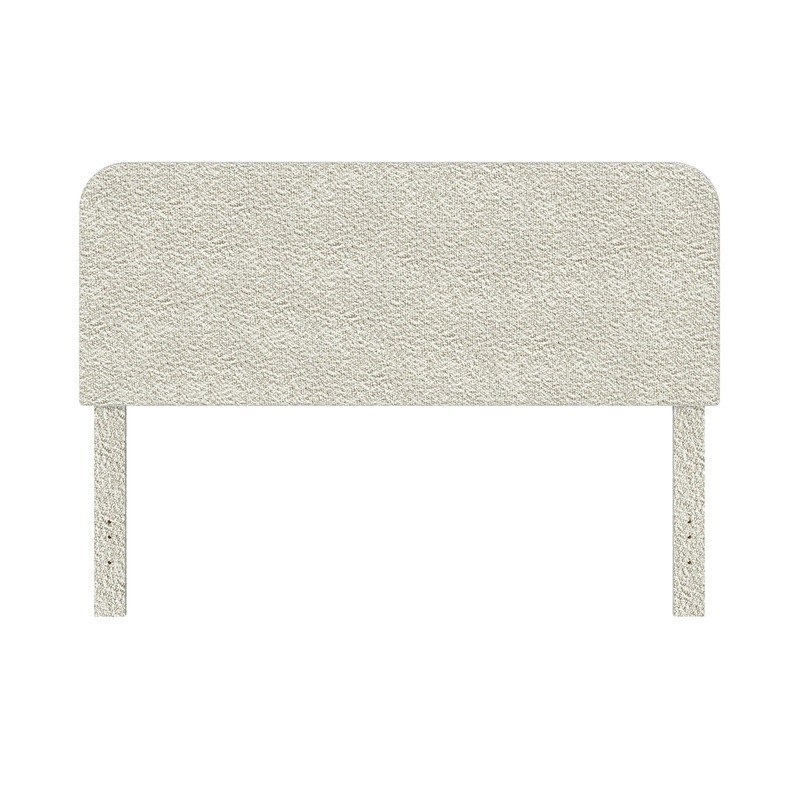 Upholstered Boucle Headboard Full Queen Adjustable Modern Design Easy Install