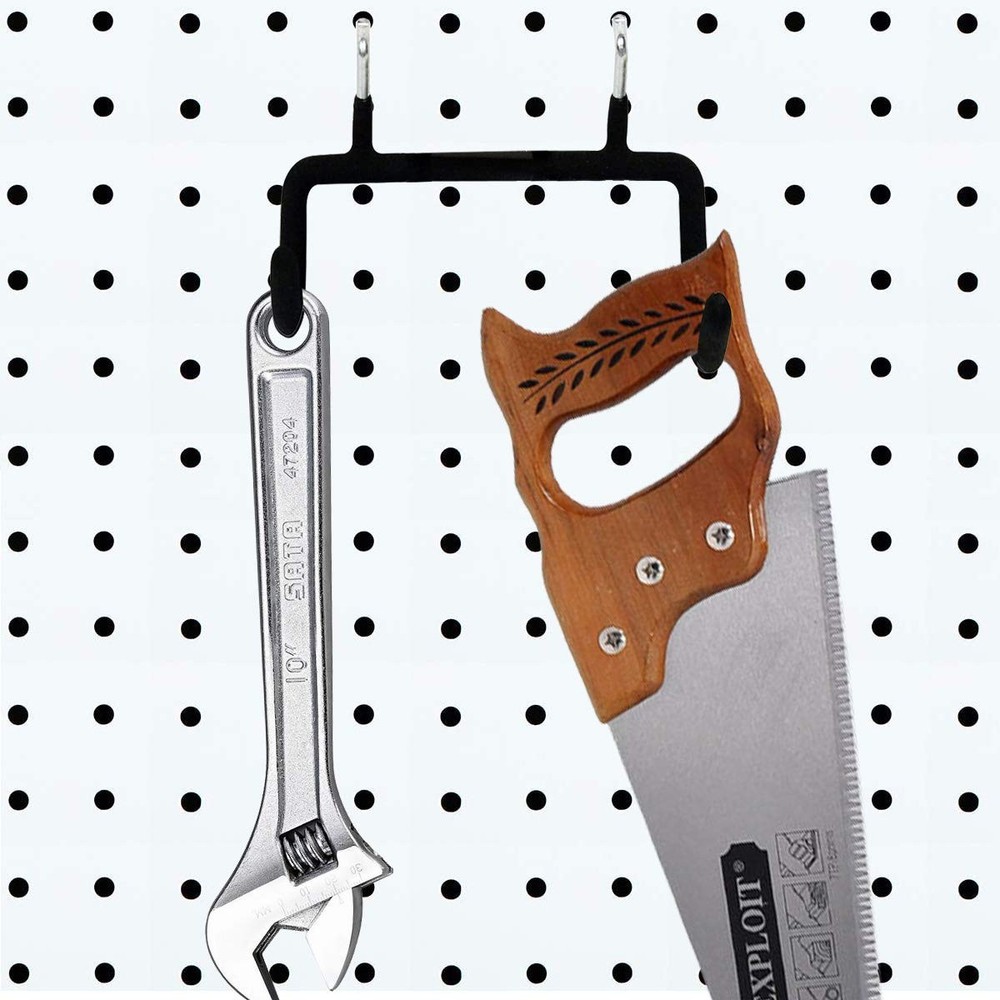 5PCS Pegboard Drill Holder Double Hooks Accessories Bag Power Tools Storage