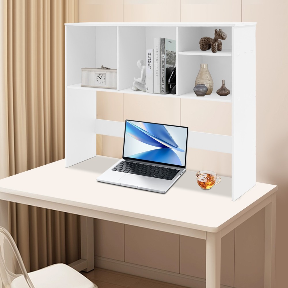 Double-Tier Desktop Bookshelf Organizer - Stylish & Space-Saving Storage