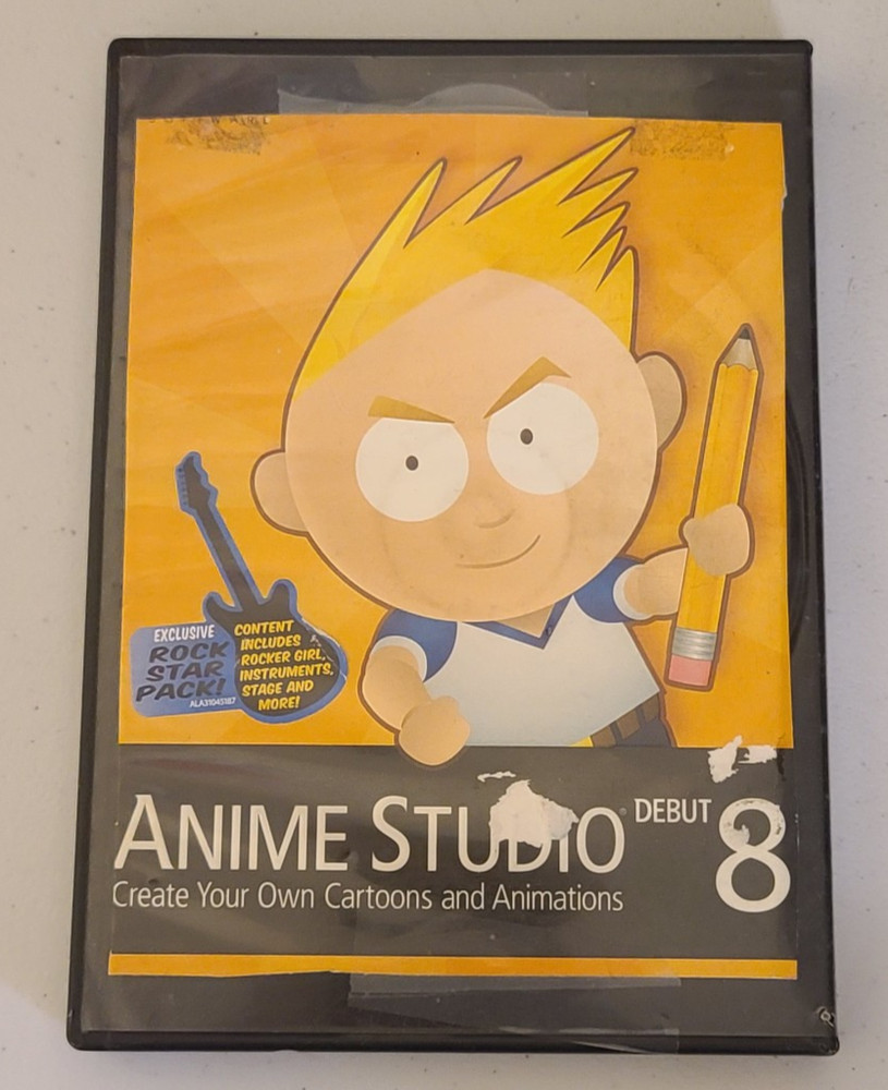 Anime Studio Debut 8 - Smith Micro Software - 3 Discs Mac, Windows, Rock Star