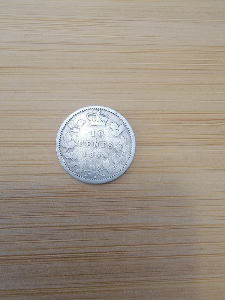 1874-H Canada 10 cent silver Only 600,000 Minted