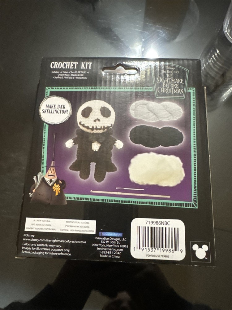 Nightmare Before Christmas - Jack Skellington - Crochet Kit -Everything included