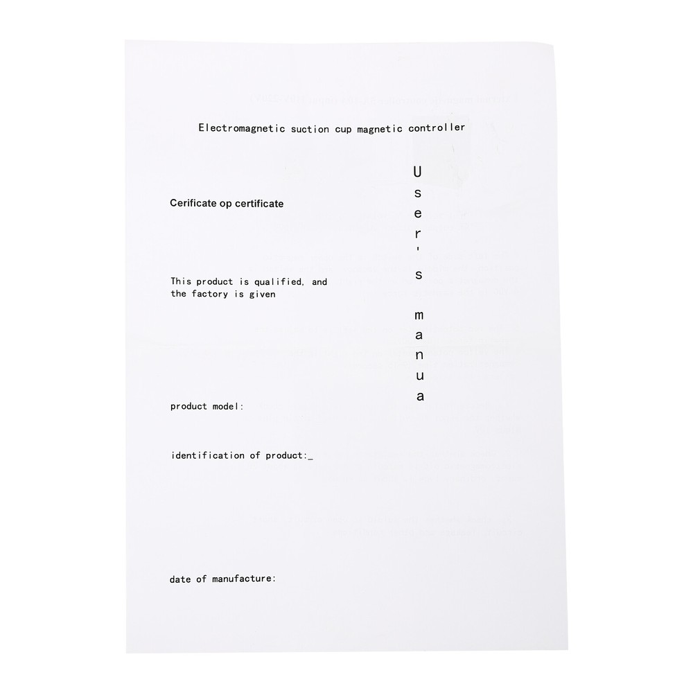 0-100V 5A DC Electro Magnetic Chuck Controller Magnetic Force Adjustable 110V