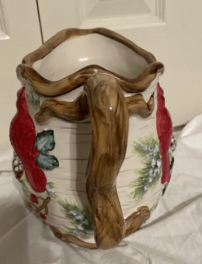 Cardinal Art Pottery Vintage Pitcher