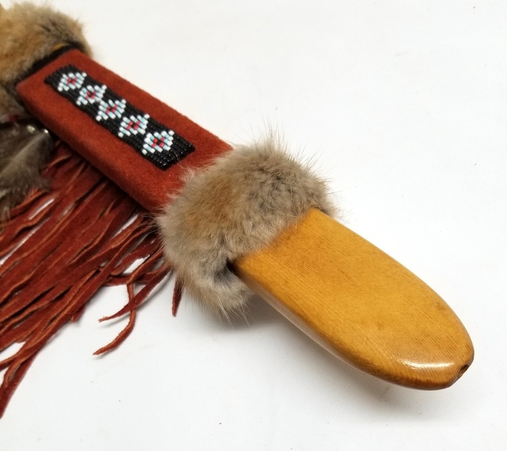 14-3/4" Marbled SoapStone Peace Pipe Apache Made Chanupa Pipe