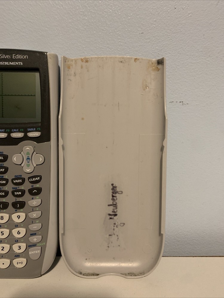 Texas Instruments TI-84 Plus Silver Edition Graphing Calculator w/ Cover Tested