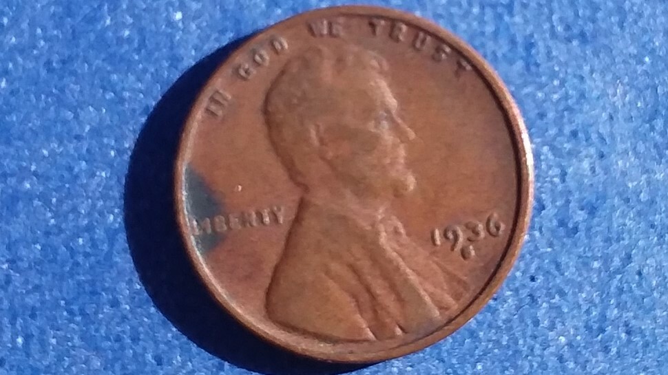 1936-S Circulated Lincoln Wheat Cent, Ships Free.