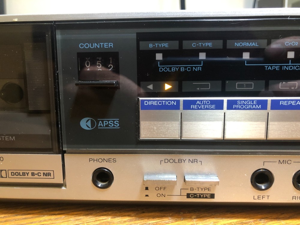 Working Vintage Sharp RT-350 Auto-Reverse Stereo Cassette Deck