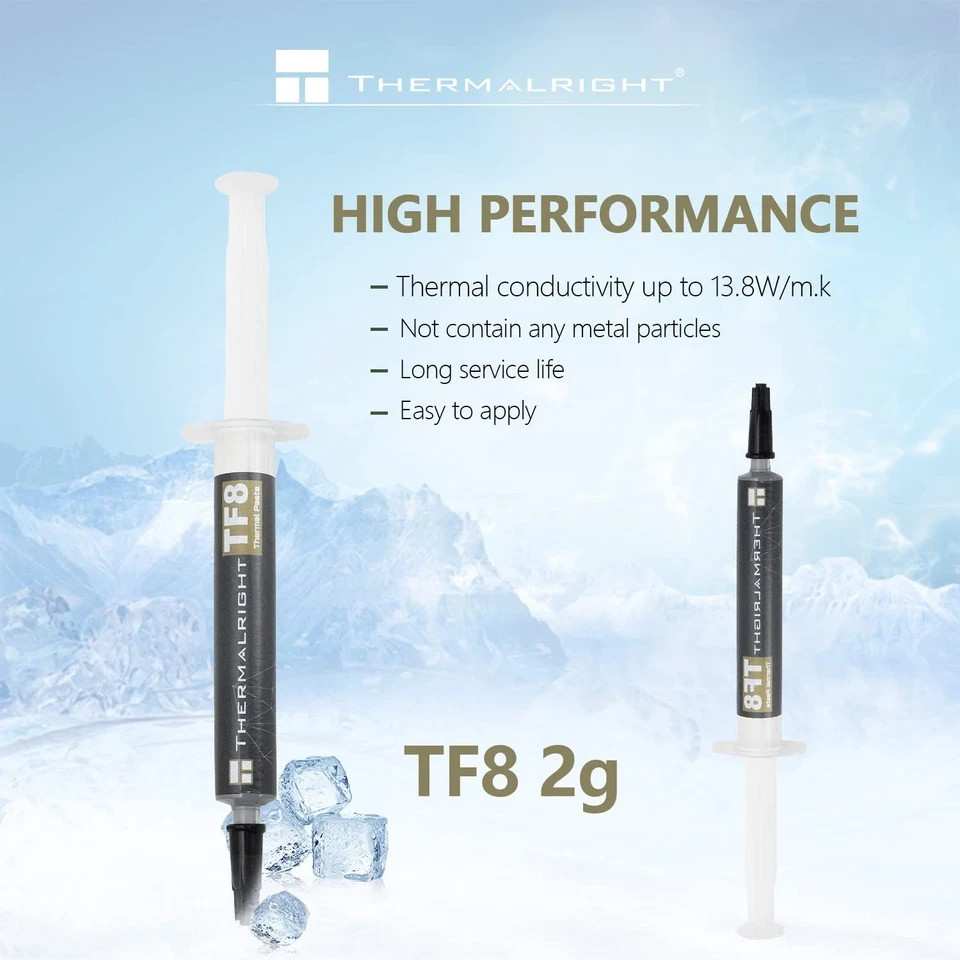 Thermalright TF8 High Performance Thermal Compound Paste 2 Grams, 13.8W/mK,...