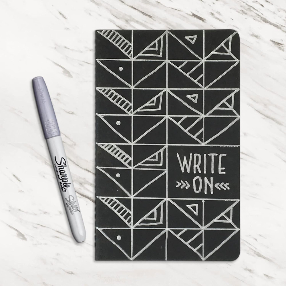 Sharpie 39109PP Metallic Permanent Markers Fine Point Silver 4 Count