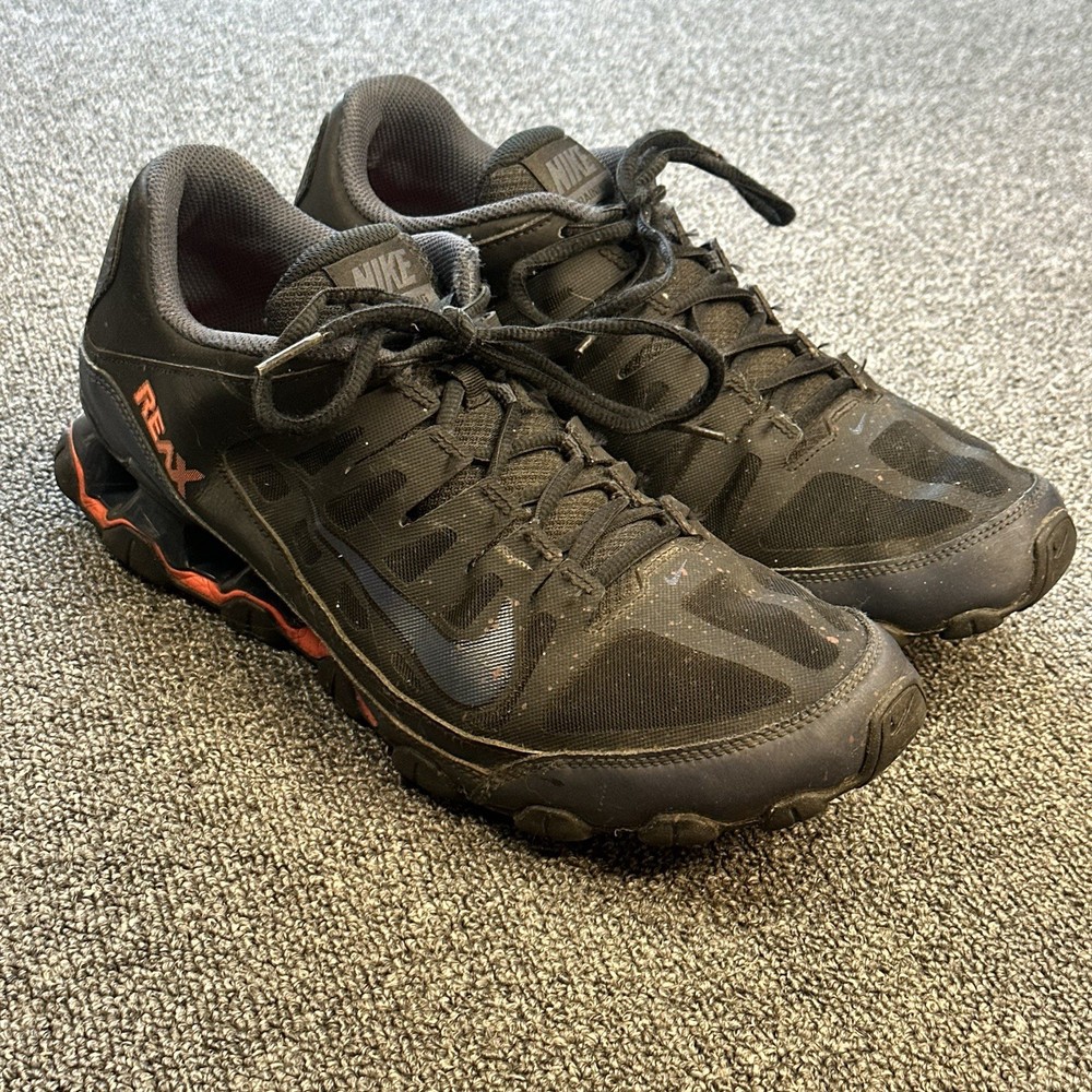 Men’s Nike Reax 8 Black Blue Orange Running Shoes Sneakers Size 11 - 621716-046