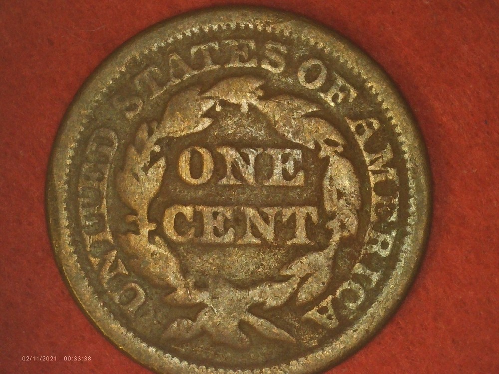 1848 Braided Hair Large Cent