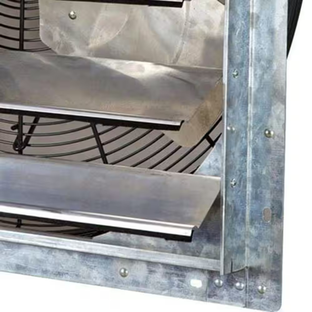 4244 CFM Silver Electric Powered Gable Mount Shutter Fan/Vent