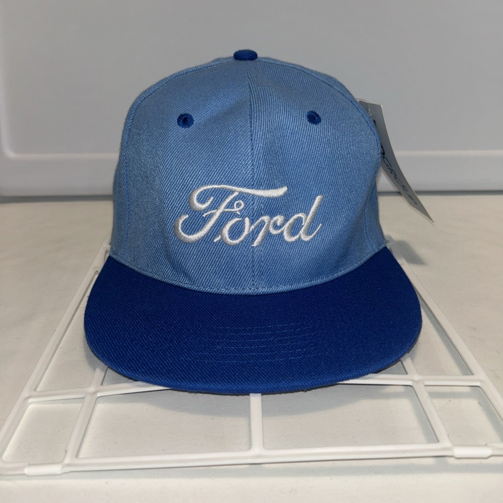 Ford Hat BLUE w. WHITE EMBROIDERED STITCHING