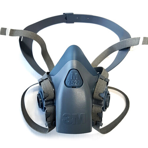 3M 7522 Medium Compact Half Facepiece Reusable Replacement 750X Silicone Comfort