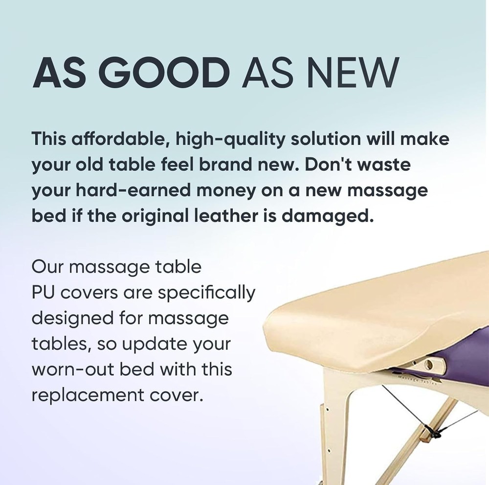 Vinyl Massage Table Protector Cover Fitted (Black)