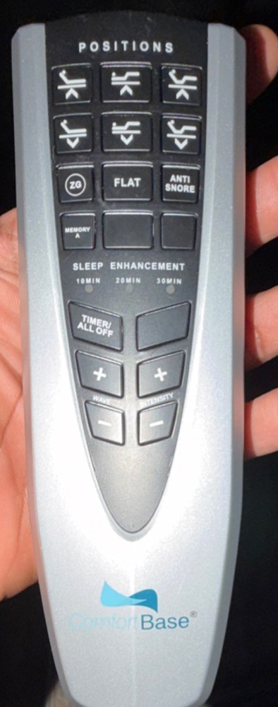 Comfort Base Adjustable Bed Remote Control Sleep Enhancement Timer Memory Wave