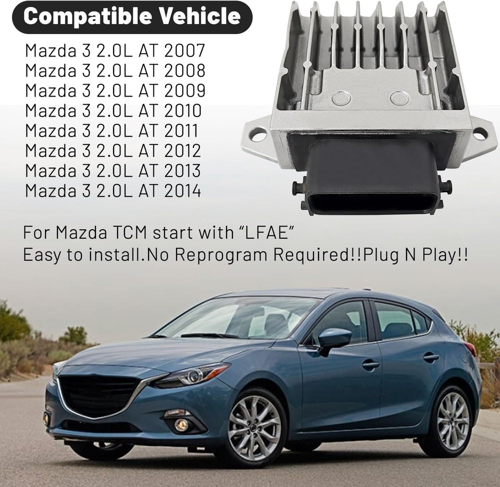 Plug-N-Play LFAE189E1D for MAZDA 3 2.0L Transmission Module Reprogrammed US
