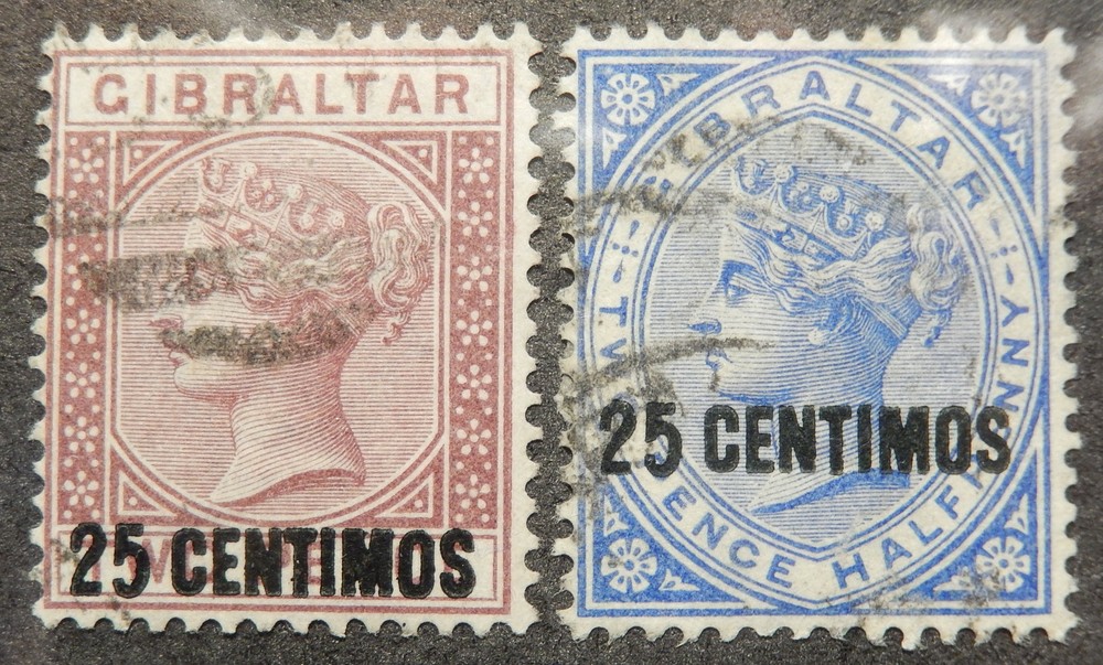 Gibraltar Scott # 24-25, Used