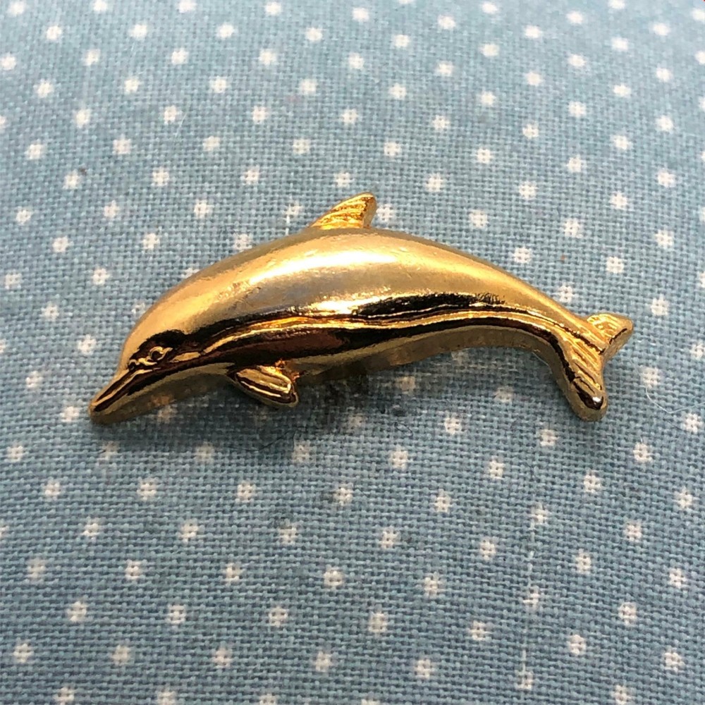 Bottlenose Dolphin Gold Tone Lapel Pin