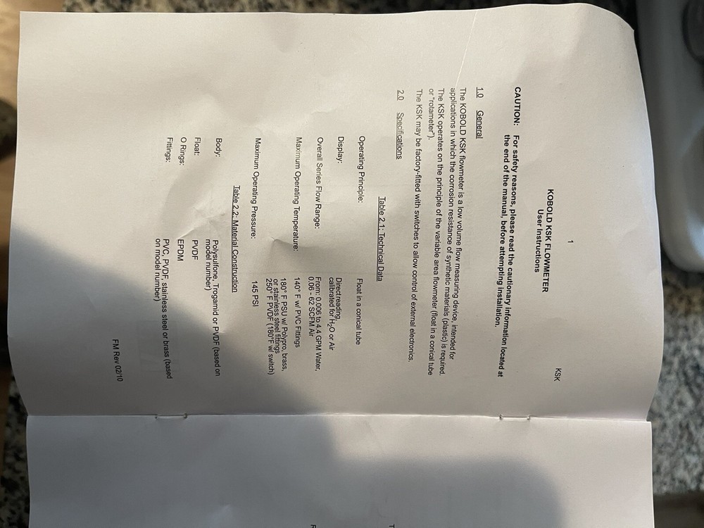 KOBOLD Ksk FLOWMETER